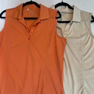 Monterey Club Womens Sleeveless Golf Polo Shirt L Dry Swing Moisture Wicking (2)